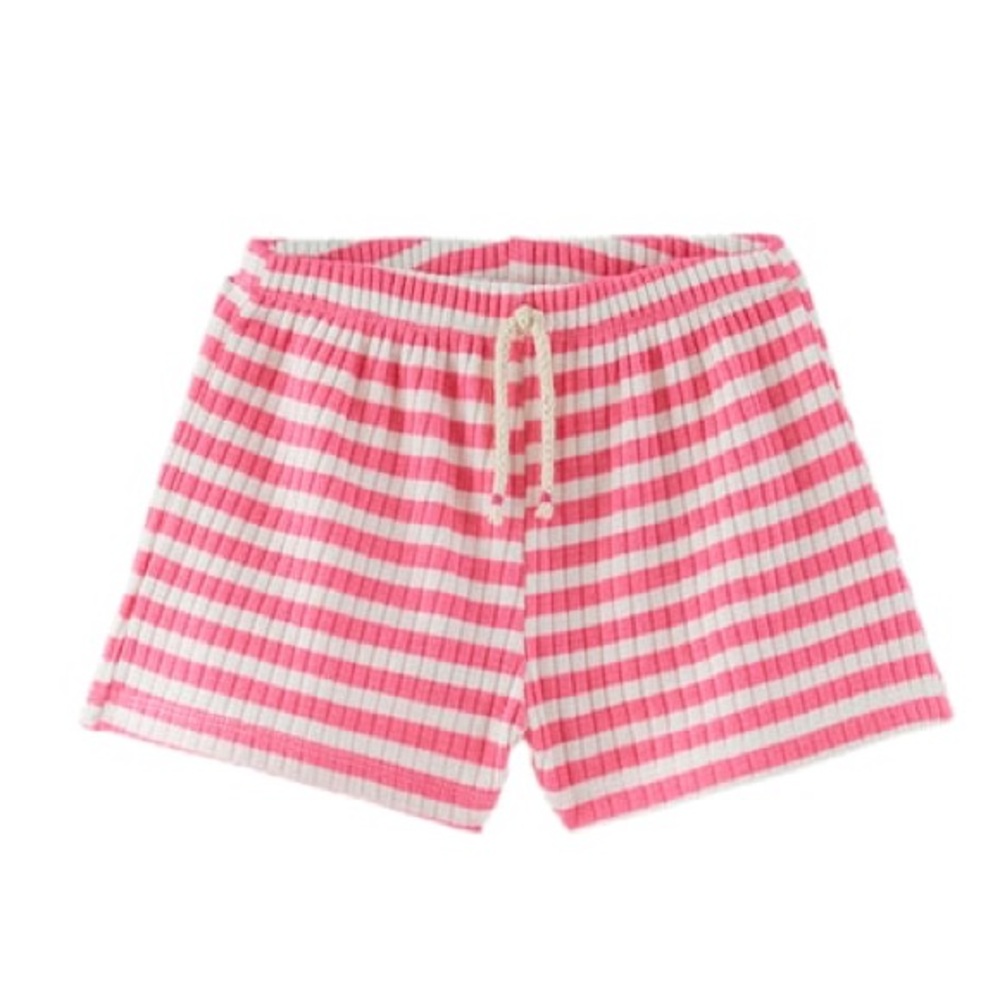ZARA Kids Neon Pink and White Striped Shorts